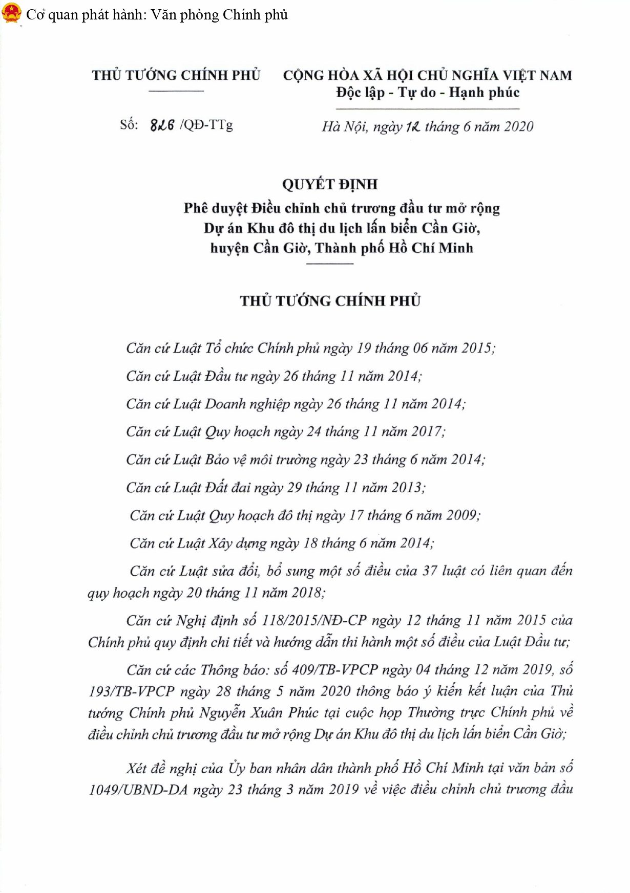 Pháp lý_QĐ chủ trương đầu tư mở rộng dự án Vinhomes Green Paradise (1)