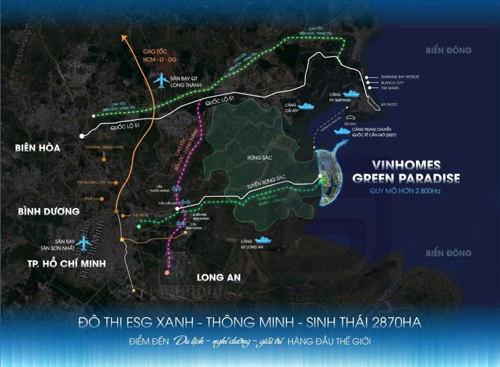 Vị trí Vinhomes Green Paradise Cần Giờ